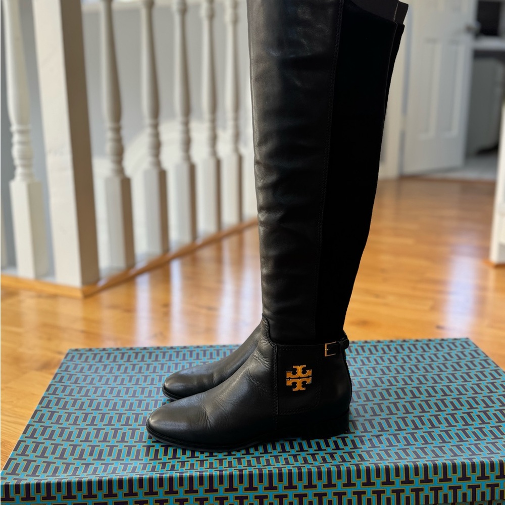 Tory Burch Black Over the Knee Boots